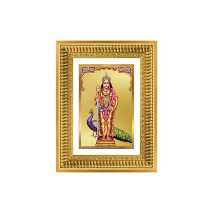 Diviniti 24K Gold Plated Murugan (Classic) Divine Wall Frame for Home Mandir & Office Decor | Luxury Spiritual Gift