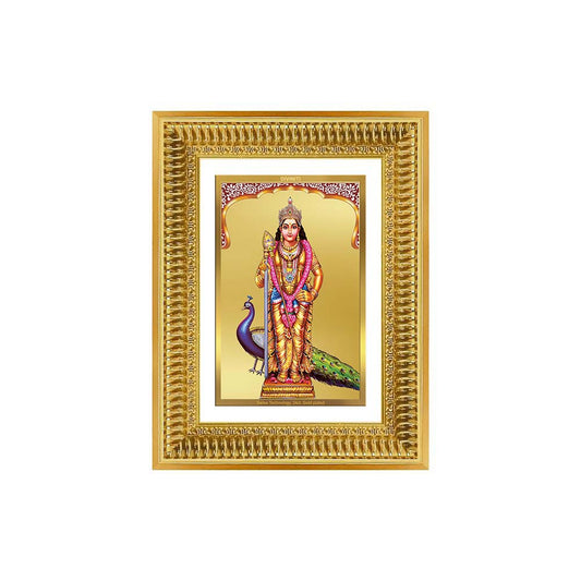 Diviniti 24K Gold Plated Murugan (Classic) Divine Wall Frame for Home Mandir & Office Decor | Luxury Spiritual Gift