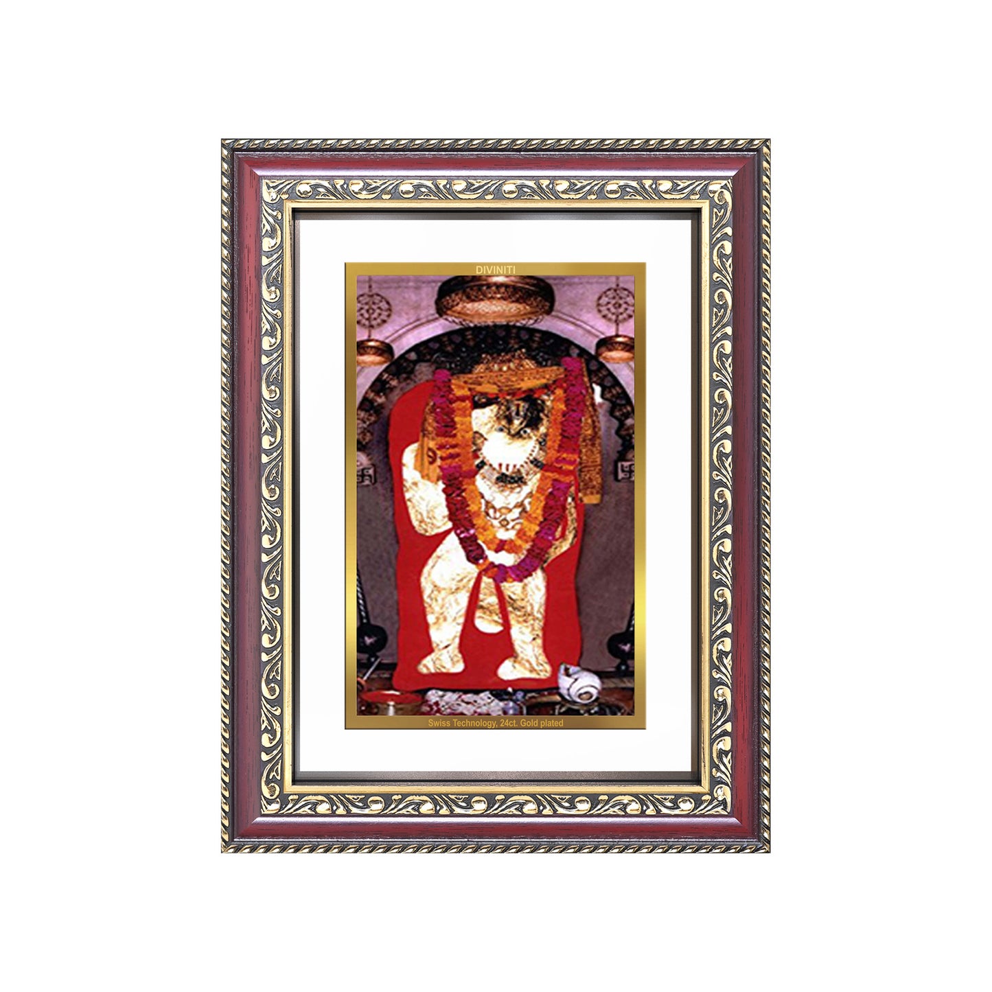 Diviniti 24K Gold Plated Mehndipur Balaji (Classic) Divine Wall Frame for Home Mandir & Office Decor | Luxury Spiritual Gift