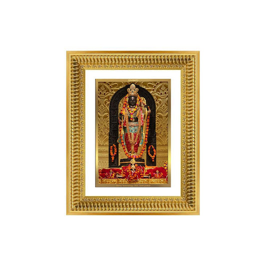Diviniti 24K Gold Plated Ram Lalla (Classic) Divine Wall Frame for Home Mandir & Office Decor | Luxury Spiritual Gift