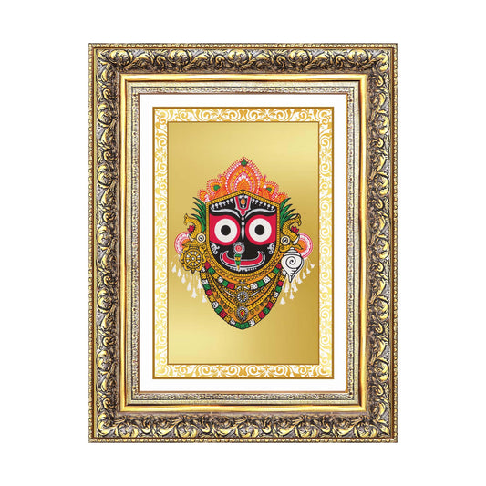 Diviniti 24K Gold Plated Jagannath (Classic) Divine Wall Frame for Home Mandir & Office Decor | Luxury Spiritual Gift