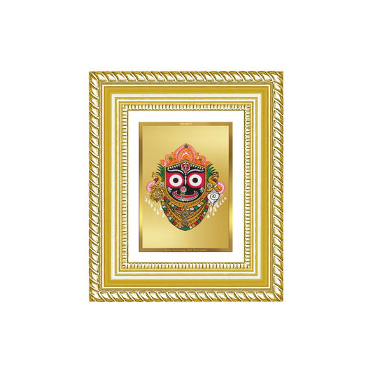 Diviniti 24K Gold Plated Jagannath Divine Table Top Frame for Home Mandir & Office Decor | Luxury Spiritual Gift