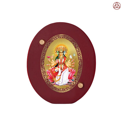 Gayatri Mata Car Dashboard & Tabletop Photo Frame in 24K gold plated royal foil