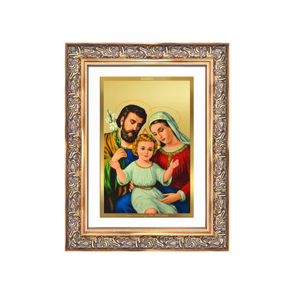 Diviniti 24K Gold Plated Holy Family (Classic) Divine Wall Frame for Home Mandir & Office Decor | Luxury Spiritual Gift