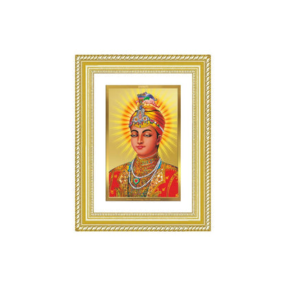 Diviniti 24K Gold Plated Guru Harkrishan Sahib Ji (Classic) Sacred Sikh Wall Frame for Home Decor & Office Ambiance | Premium Spiritual Gift