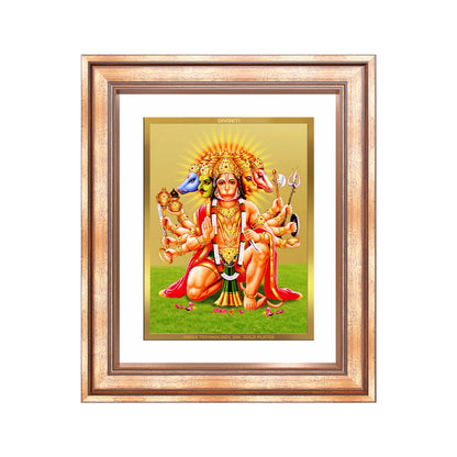 Diviniti 24K Gold Plated Panchmukhi Hanuman (Classic) Divine Wall Frame for Home Mandir & Office Decor | Luxury Spiritual Gift