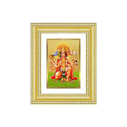 Diviniti 24K Gold Plated Panchmukhi Hanuman (Classic) Divine Wall and Table Top Frame for Home Mandir & Office Decor | Luxury Spiritual Gift