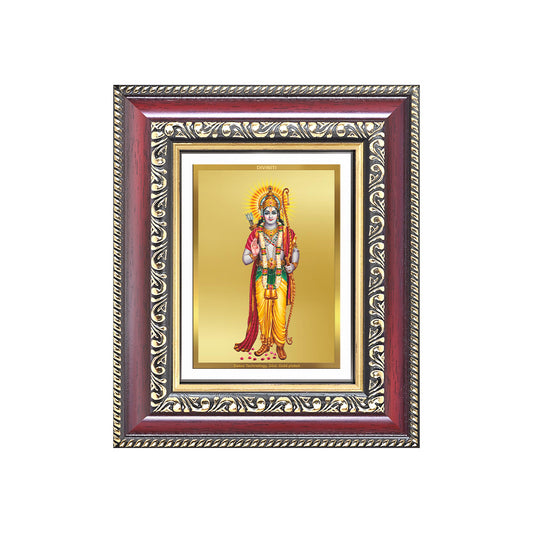 Diviniti 24K Gold Plated Ram Ji (Classic) Divine Table Top Frame for Home Mandir & Office Decor | Luxury Spiritual Gift