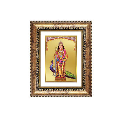 Diviniti 24K Gold Plated Murugan (Classic) Divine Wall and Table Top Frame for Home Mandir & Office Decor | Luxury Spiritual Gift