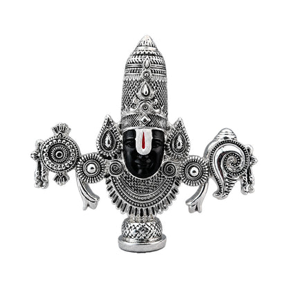 Diviniti 999 Silver Plated Antique Balaji Idol with Luxury Gift Box Décor