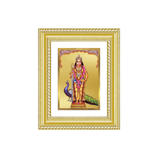 Diviniti 24K Gold Plated Murugan (Classic) Divine Wall and Table Top Frame for Home Mandir & Office Decor | Luxury Spiritual Gift