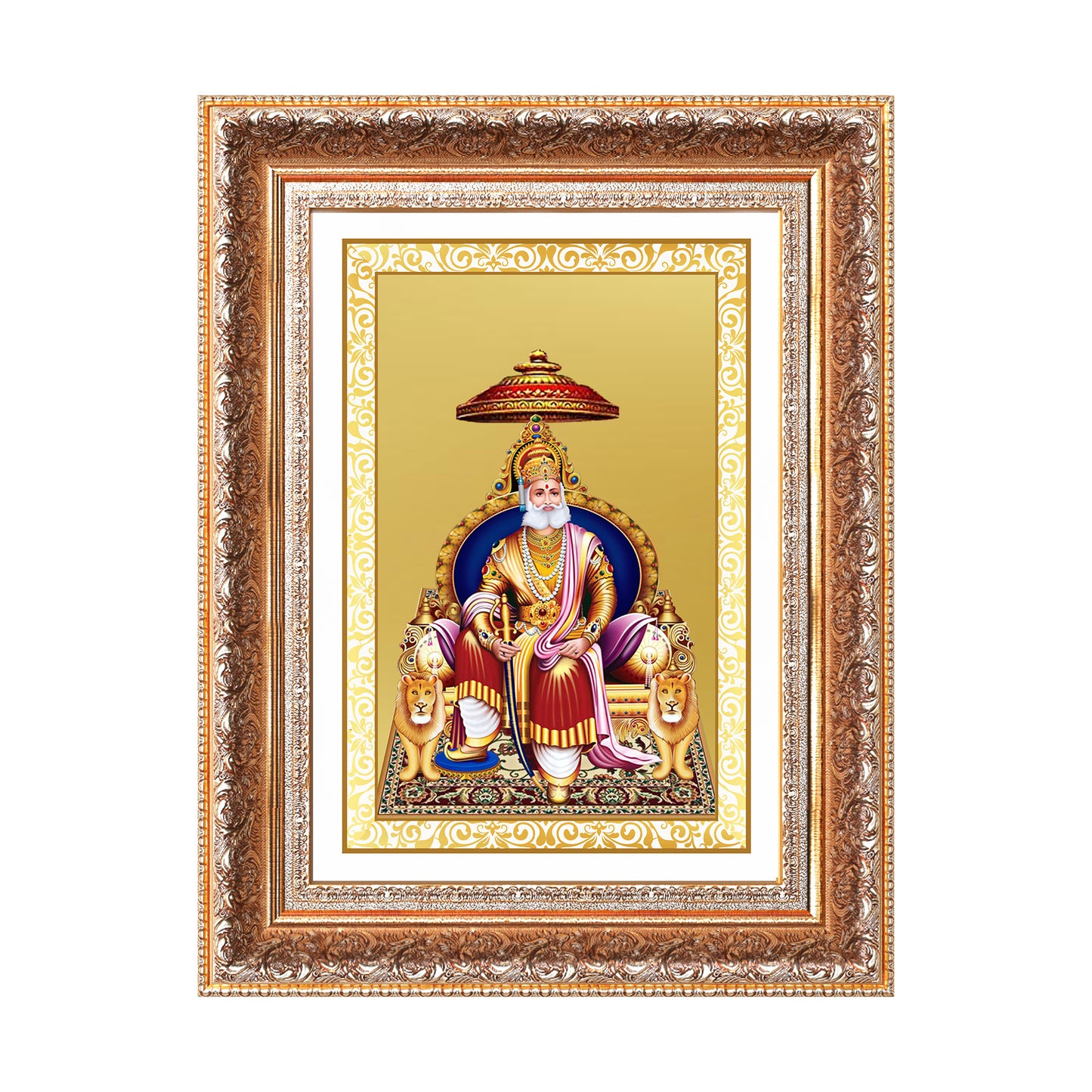 Maharaja Agrasen | King Agrasen for Wall Photo Frame in 24K Gold Plated Foil