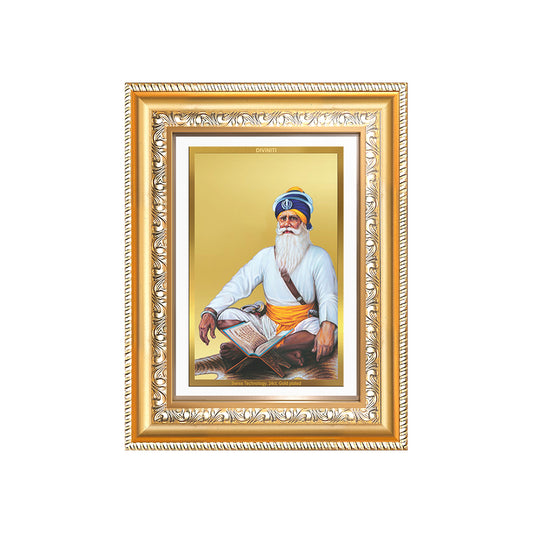 Diviniti 24K Gold Plated Baba Deep Singh Sacred Sikh Wall Frame for Home Decor & Office Ambiance | Premium Spiritual Gift