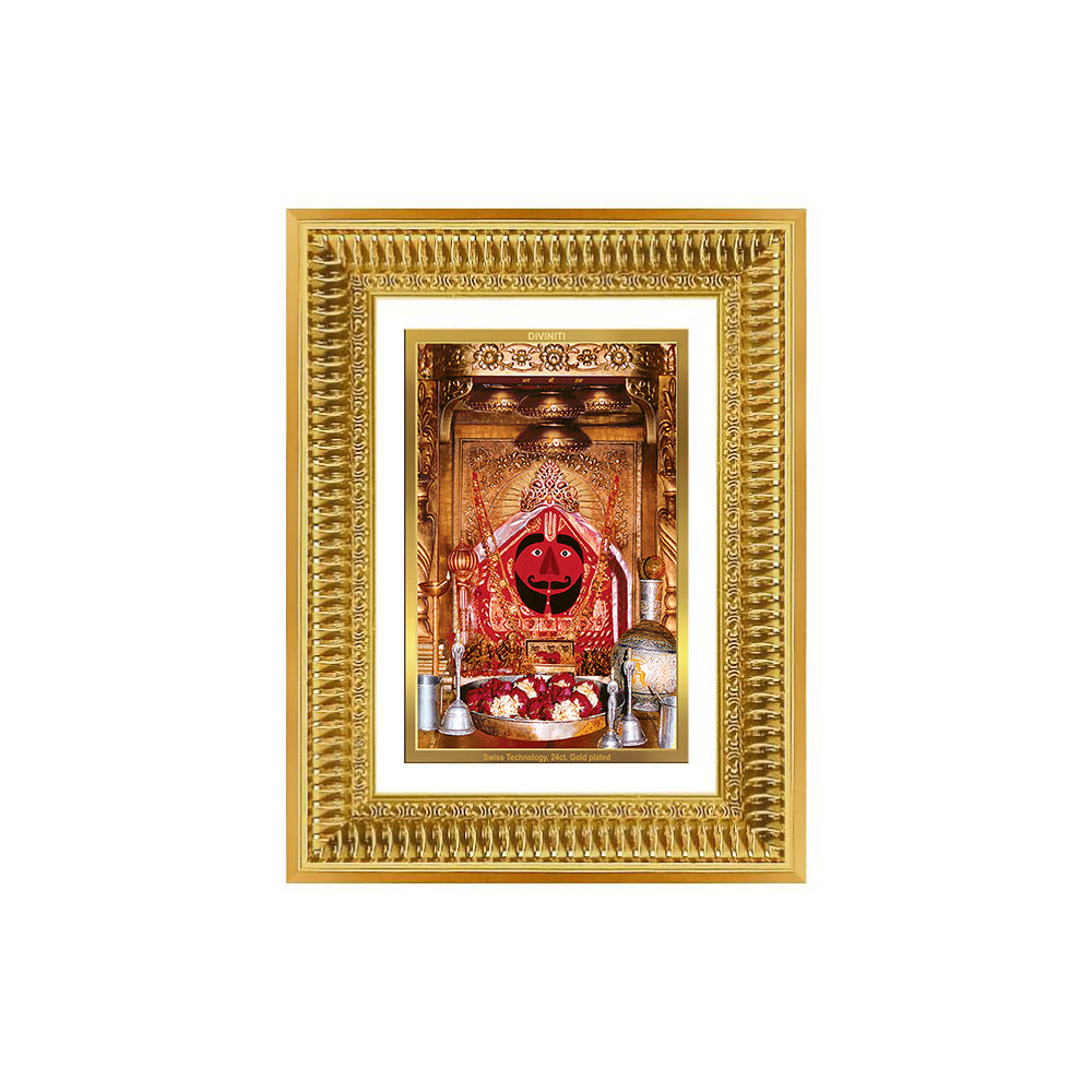 Diviniti 24K Gold Plated Salasar Balaji (Classic) Divine Wall Frame for Home Mandir & Office Decor | Luxury Spiritual Gift