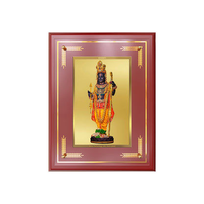 Diviniti 24K Gold Plated Ram Lalla with Arch Blessing Tabletop Photo Frame | Innocence, Faith & Divine Grace