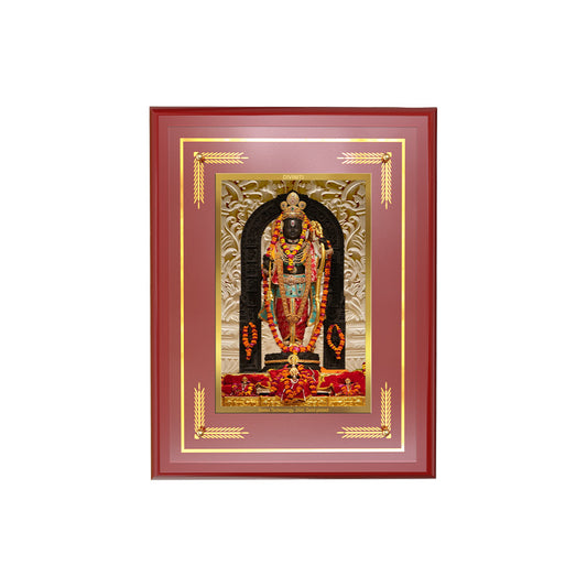 Diviniti Shree Ram Lalla Wall Photo Frame in 24K Gold Plated Foil | Divine Innocence, Joy & Auspicious Blessings