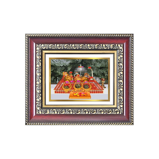 Diviniti 24K Gold Plated Mata Ka Darbar (Classic) Divine Table Top Frame for Home Mandir & Office Decor | Luxury Spiritual Gift