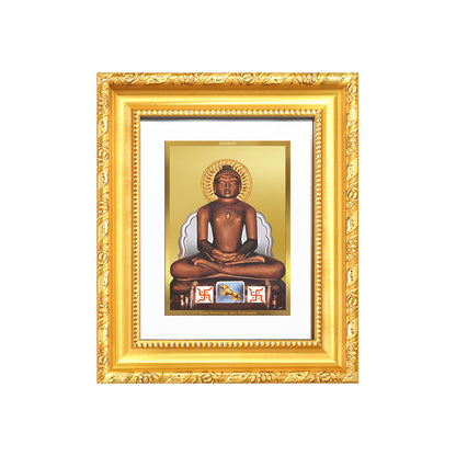 Diviniti 24K Gold Plated Mahavir |Divine Table Top Frame for Home Mandir & Office Decor | Luxury Spiritual Gift