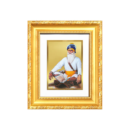 Diviniti 24K Gold Plated Baba Deep Singh Sacred Sikh Table Top Frame for Home Decor & Office Ambiance | Premium Spiritual Gift