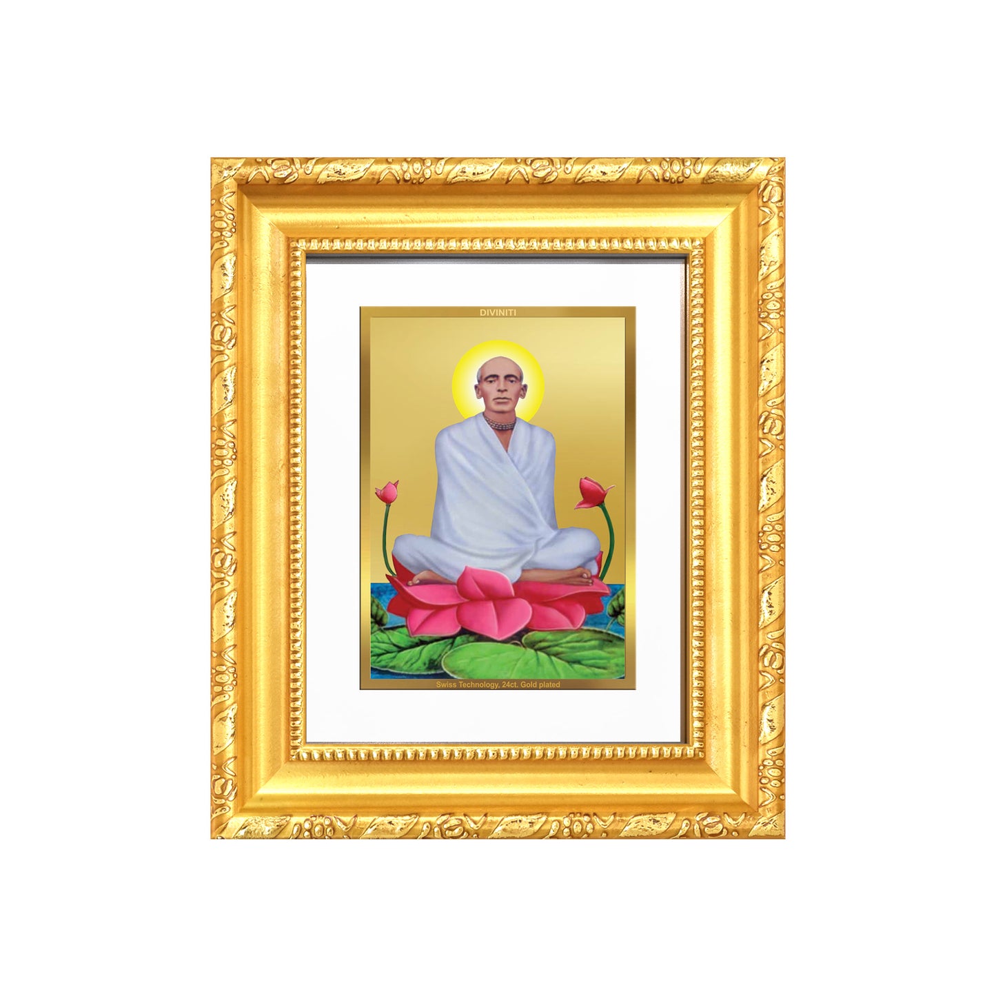 Diviniti 24K Gold Plated Ram Thakur |Divine Table Top Frame for Home Mandir & Office Decor | Luxury Spiritual Gift