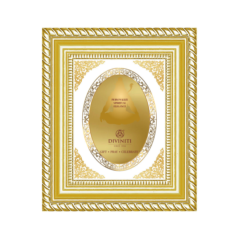 Diviniti Double Glass Frame Personalised Tabletop Photo Frame in 24K Gold Plated Foil