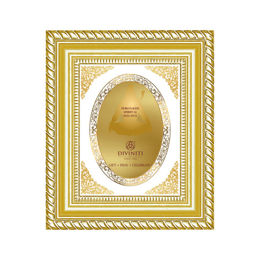Diviniti Double Glass Frame Personalised Tabletop Photo Frame in 24K Gold Plated Foil