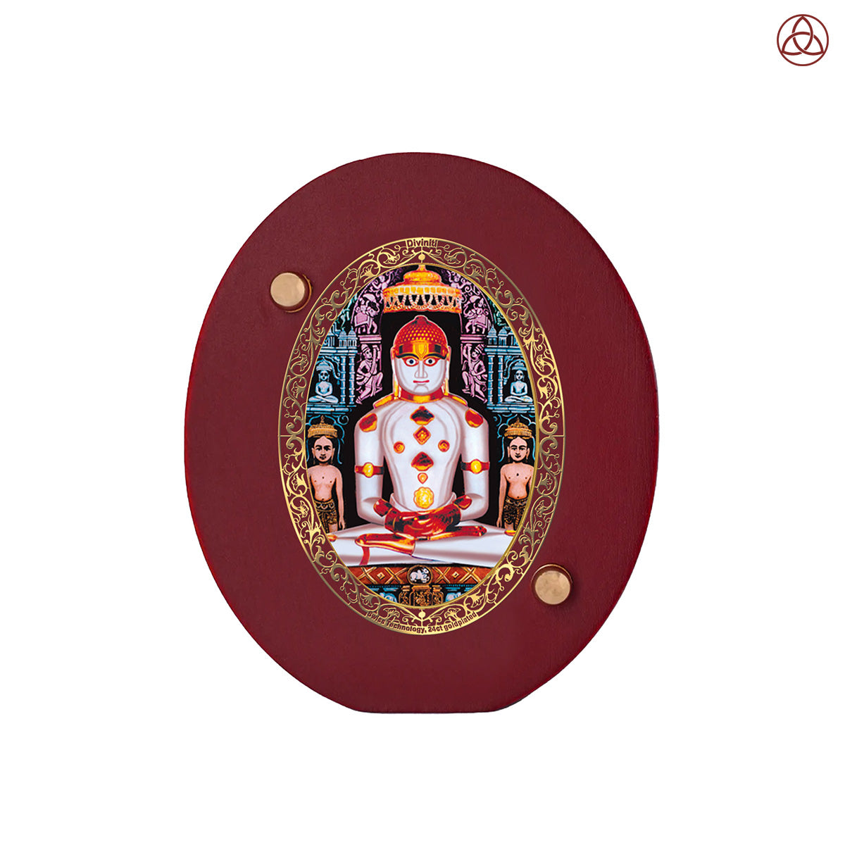 Adinath | Jain Tirthankara Car Dashboard & Tabletop Photo Frame in 24K gold plated royal foil