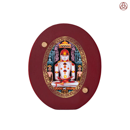 Adinath | Jain Tirthankara Car Dashboard & Tabletop Photo Frame in 24K gold plated royal foil