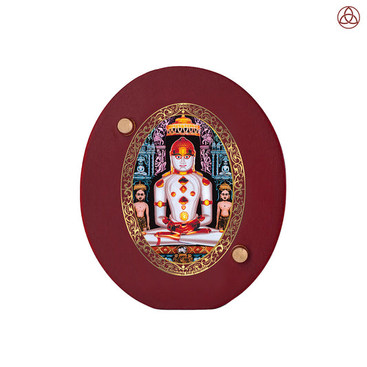 Adinath | Jain Tirthankara Car Dashboard & Tabletop Photo Frame in 24K gold plated royal foil