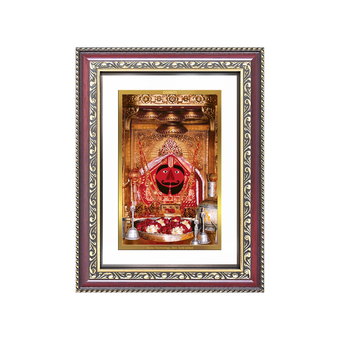 Diviniti 24K Gold Plated Salasar Balaji (Classic) Divine Wall Frame for Home Mandir & Office Decor | Luxury Spiritual Gift