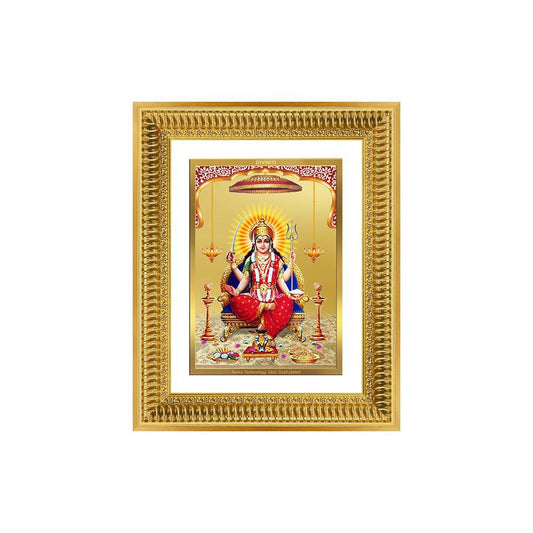 Diviniti 24K Gold Plated Santoshi Mata (Classic) Divine Wall Frame for Home Mandir & Office Decor | Luxury Spiritual Gift