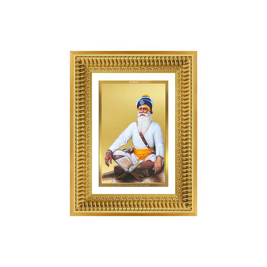 Diviniti 24K Gold Plated Baba Deep Singh Sacred Sikh Wall Frame for Home Decor & Office Ambiance | Premium Spiritual Gift