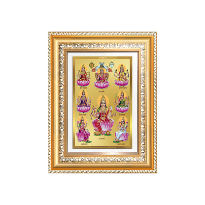 Diviniti 24K Gold Plated Ashtalakshmi Divine Wall Frame for Home Mandir & Office Decor | Luxury Spiritual Gift