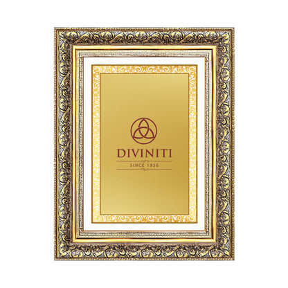 Diviniti Double Glass Frame Personalised Wall Mount Photo Frame in 24K Gold Plated Foil | HP-10-01-S5