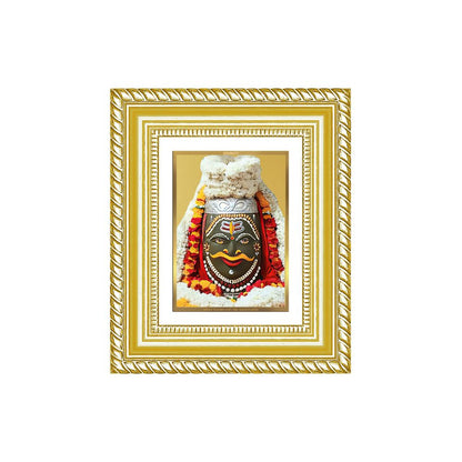 Diviniti 24K Gold Plated Mahakaleshwar Divine Table Top Frame for Home Mandir & Office Decor | Luxury Spiritual Gift