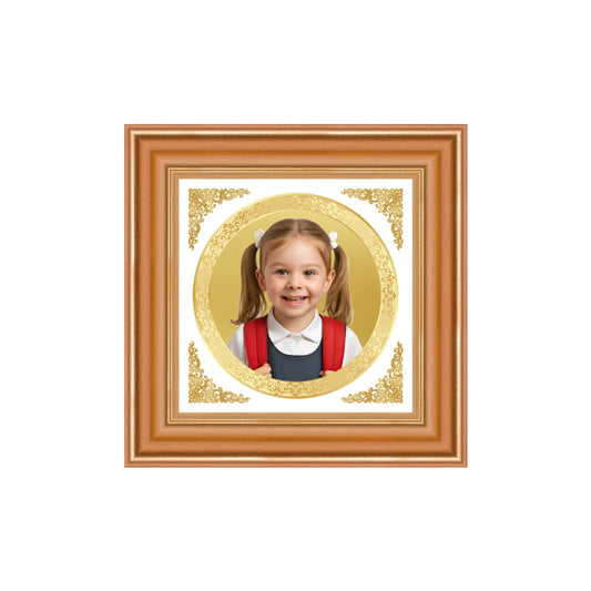 Portrait on Gold | Immortalise Your Classic Round Photo Frame in 24K Gold Plated Foil