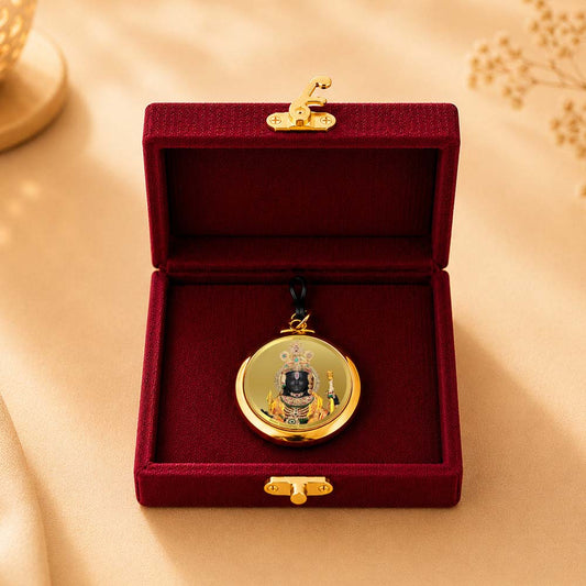 Diviniti 24K Gold Plated Foil Ram Lalla & Jai Shri Ram 22MM Double Sided Pendant For Men, Women & Kids