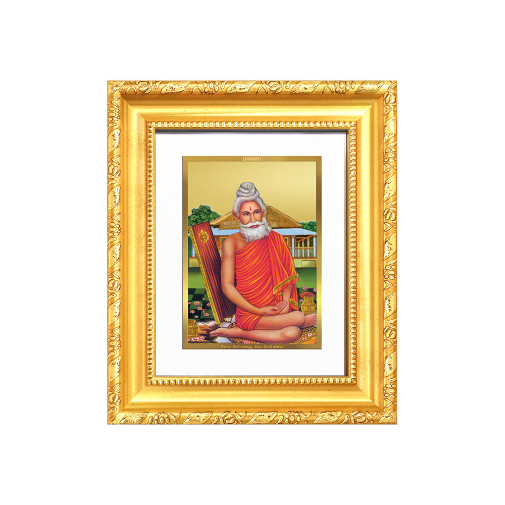 Diviniti 24K Gold Plated Baba Lokenath Divine Table Top Frame for Home Mandir & Office Decor | Luxury Spiritual Gift