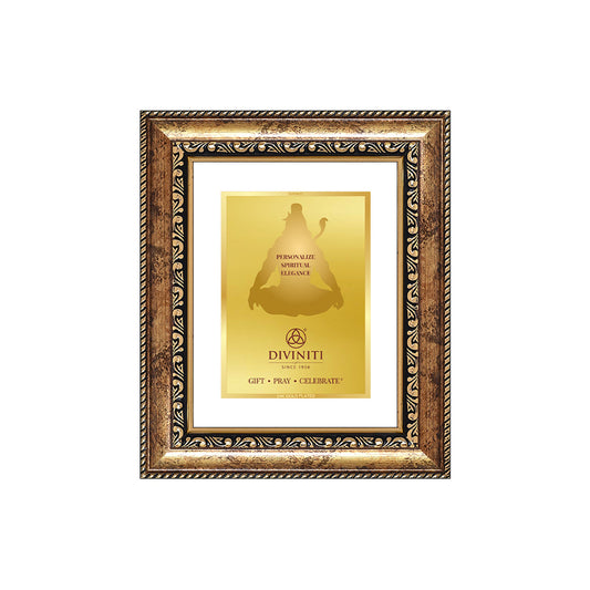 Diviniti Double Glass Frame Personalised Tabletop Photo Frame in 24K Gold Plated Foil