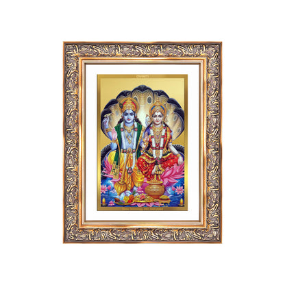 Diviniti 24K Gold Plated Vishnu Lakshmi (Classic) Divine Wall Frame for Home Mandir & Office Decor | Luxury Spiritual Gift