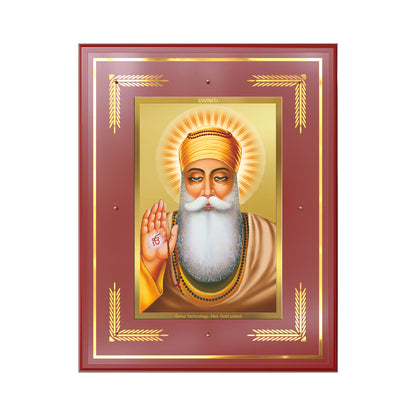 Guru Nanak Dev Ji | Divine Wall Mount Photo Frame in 24K Gold Plated Foil