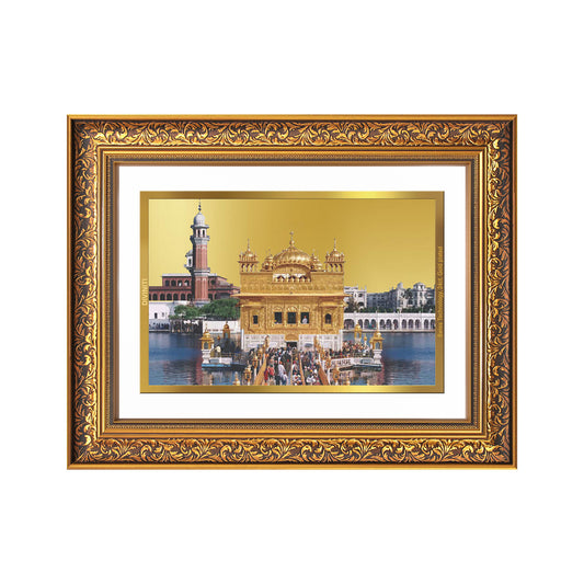 Sachkhand Shri Darbar Sahib -Golden Temple | Sacred Sikh Shrine Wall Mount Photo Frame in 24K Gold Plated Foil