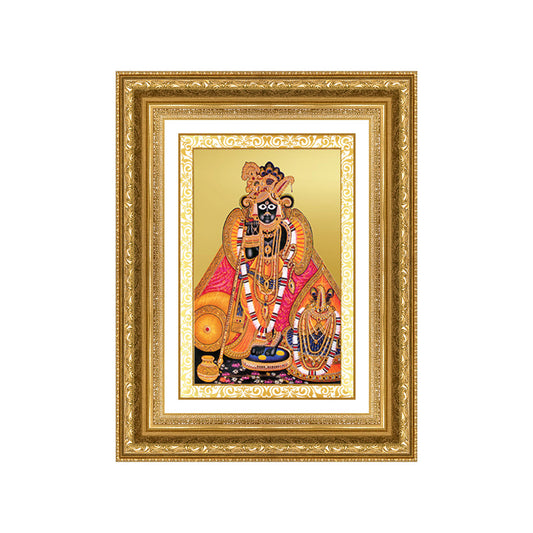 Diviniti 24K Gold Plated Banke Bihari Ji (Classic) Divine Wall Frame for Home Mandir & Office Decor | Luxury Spiritual Gift