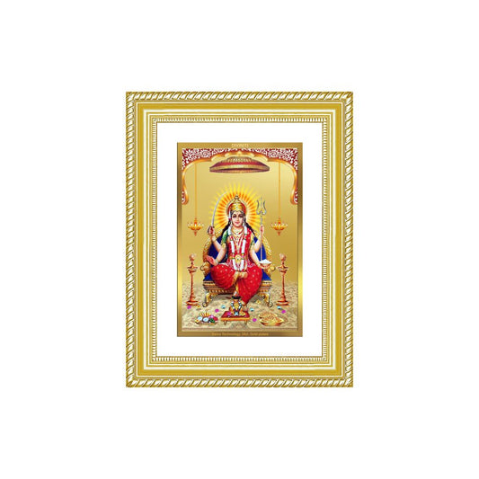 Diviniti 24K Gold Plated Santoshi Mata (Classic) Divine Wall Frame for Home Mandir & Office Decor | Luxury Spiritual Gift