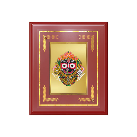 Diviniti 24K Gold Plated Lord Jagannath Blessing Tabletop Photo Frame | Divine Protection, Compassion & Spiritual Grace