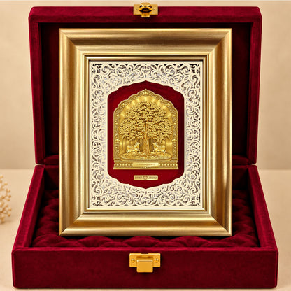24K Gold-Plated Kalpavriksha Frame | Premium Gift Box | 30x25 CM