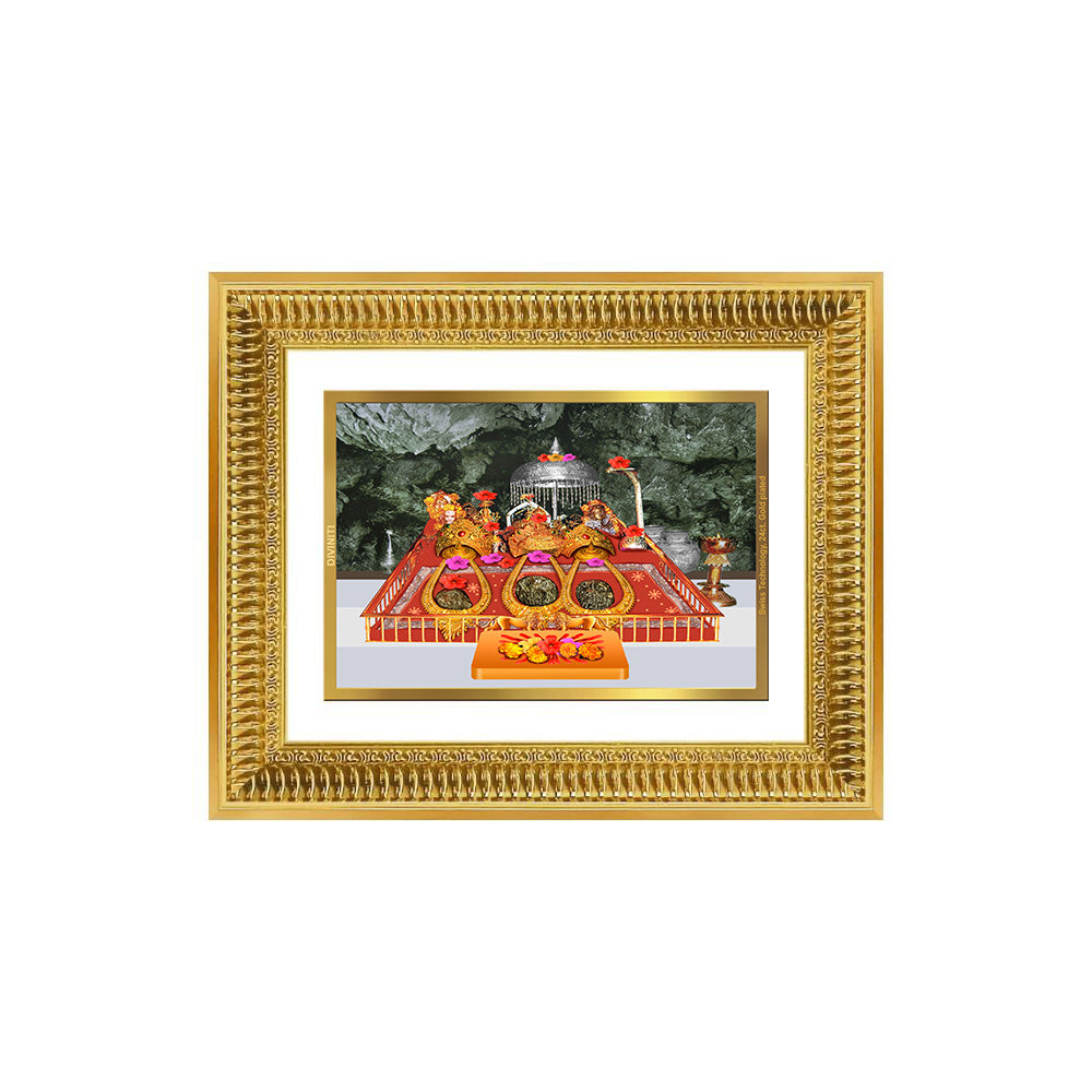 Diviniti 24K Gold Plated Mata Ka Darbar (Classic) Divine Wall Frame for Home Mandir & Office Decor | Luxury Spiritual Gift