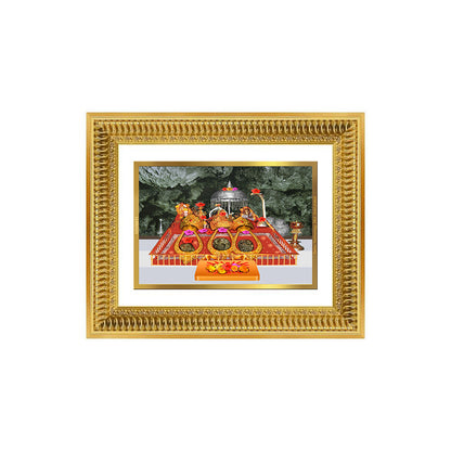 Diviniti 24K Gold Plated Mata Ka Darbar (Classic) Divine Wall Frame for Home Mandir & Office Decor | Luxury Spiritual Gift