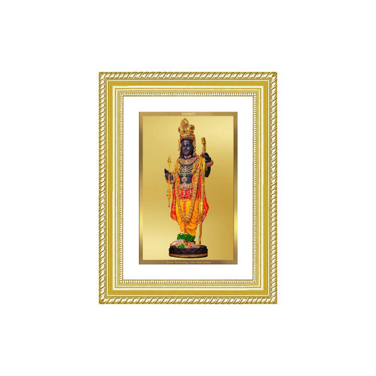 Diviniti 24K Gold Plated Ram Lalla With Arch (Classic) Divine Wall Frame for Home Mandir & Office Decor | Luxury Spiritual Gift