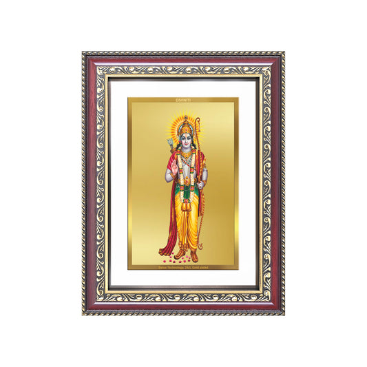 Diviniti 24K Gold Plated Ram Ji (Classic) Divine Wall Frame for Home Mandir & Office Decor | Luxury Spiritual Gift